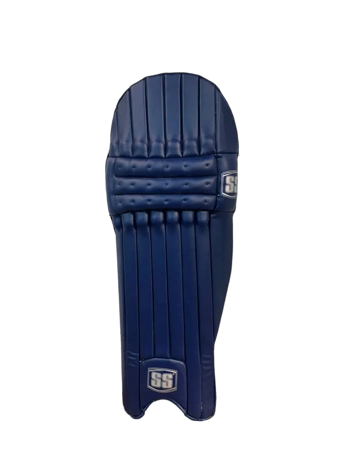 SS Cambridge Cricket Batting Leg Guard Navy Blue Pads Adult Size @ Front View
