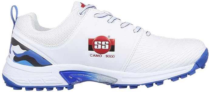 SS Camo 9000 Blue White Cricket Shoes @ Side View 2