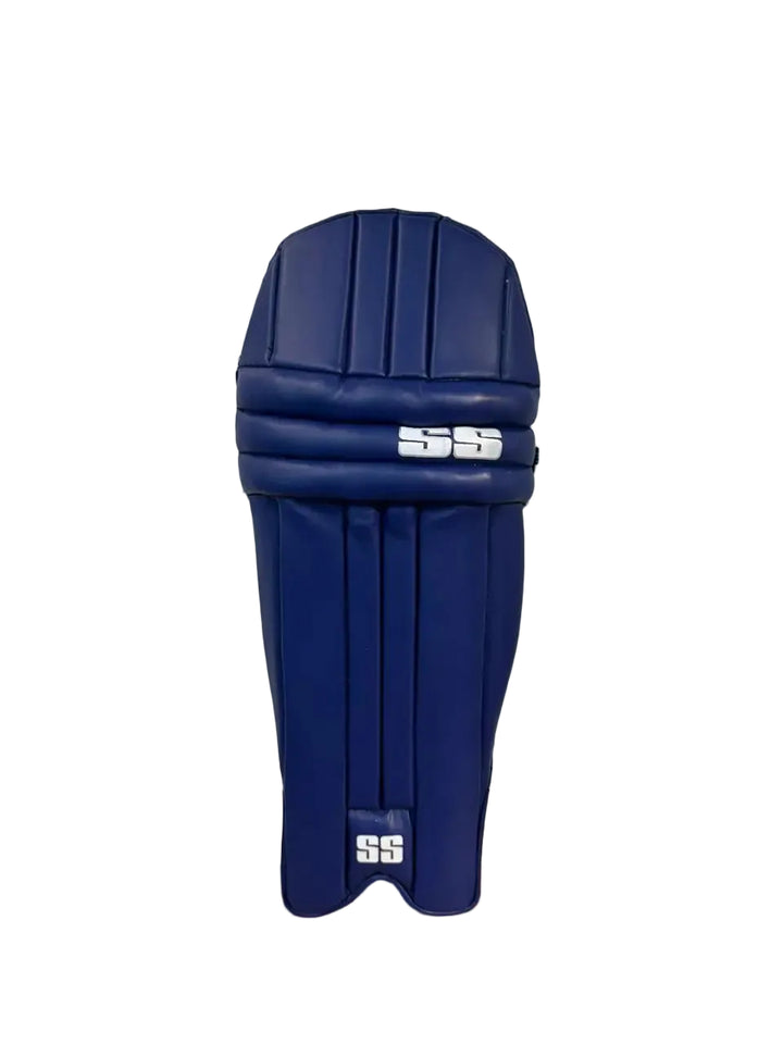 SS Club lite Navy Blue Cricket Batting Leg Guard Pads Size @ Front View