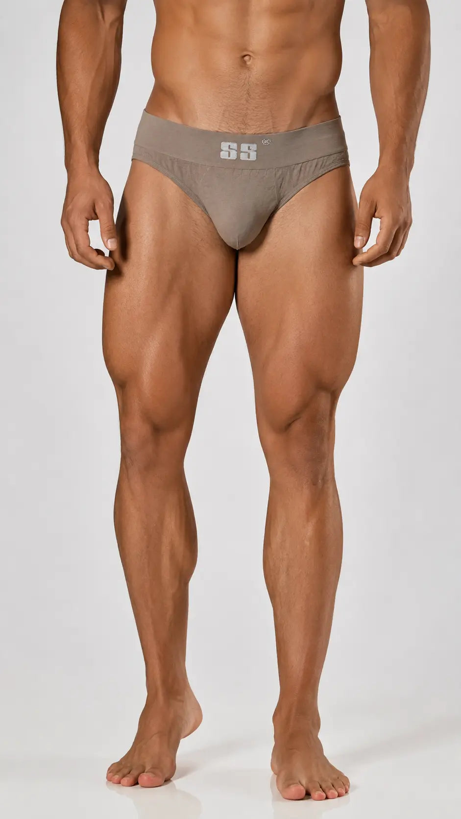SS Compression Brief Colour Gray @ Front View