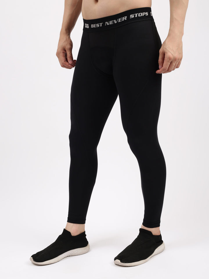 SS Compression Legging Colour Black Size @ Side View