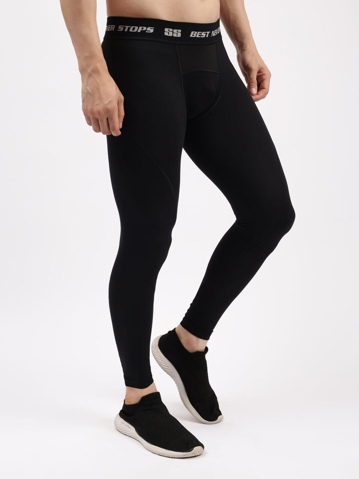 SS Compression Legging Colour Black Size @ Side View 2