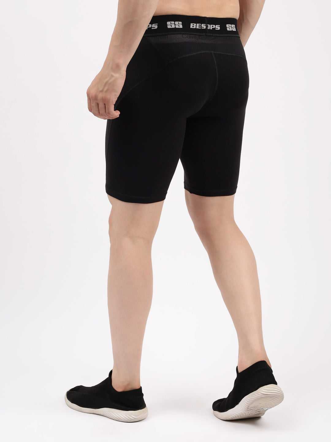 SS Compression Shorts Colour Black Skin Pant @ Back View