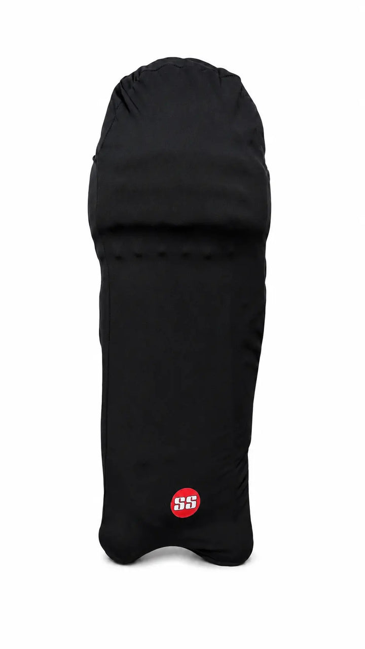 SS Cricket Batting Pads Cover Colored Skins @ Black Front View 3