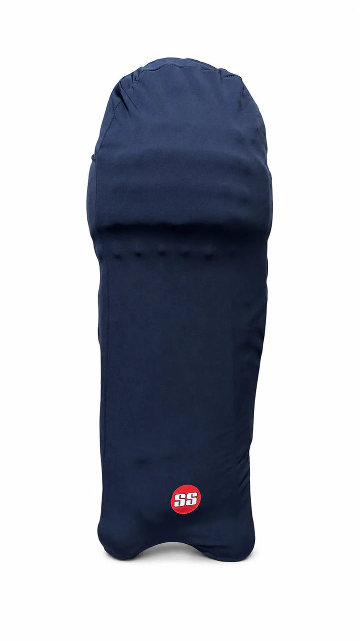 SS Cricket Batting Pads Cover Colored Skins @ Navy Blue Front View 2