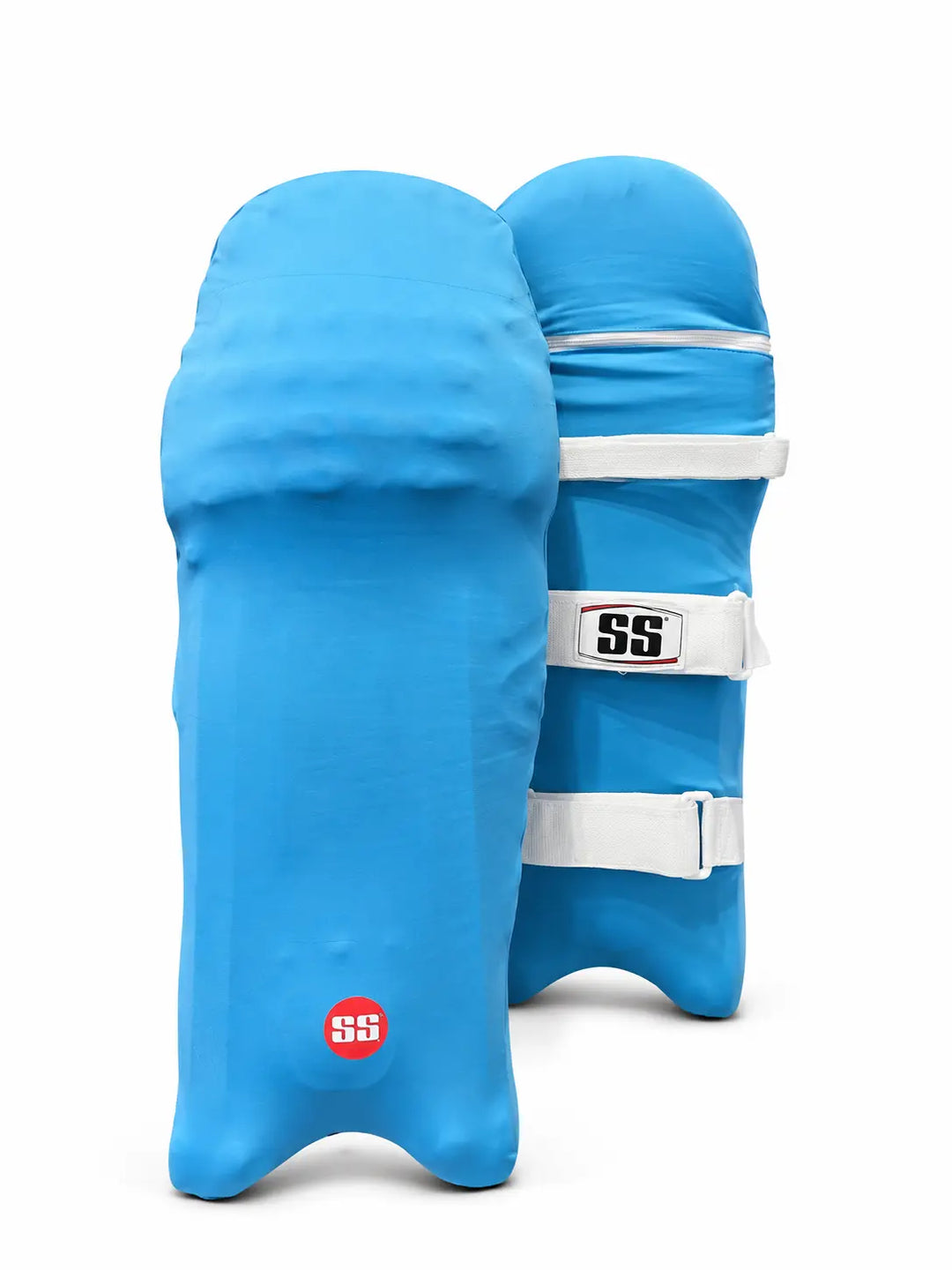 SS Cricket Batting Pads Cover Colored Skins @ Sky Blue Front View