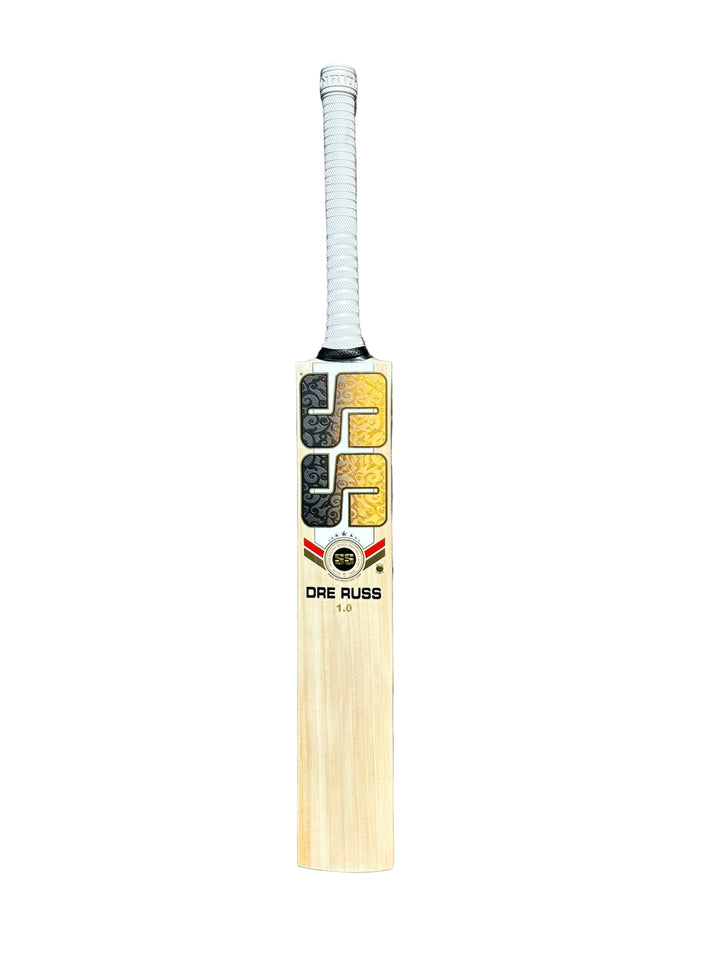 SS DRE Russ 1.0 English Willow Cricket Bat Size SH @ Front View