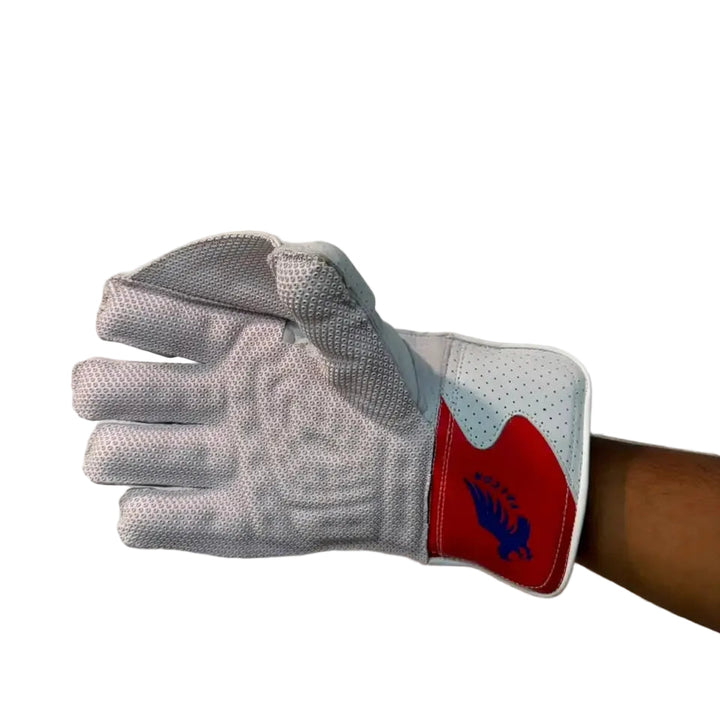 SS Falcon Cricket Wicket Keeping Gloves Mens Size @ Right Front View Red