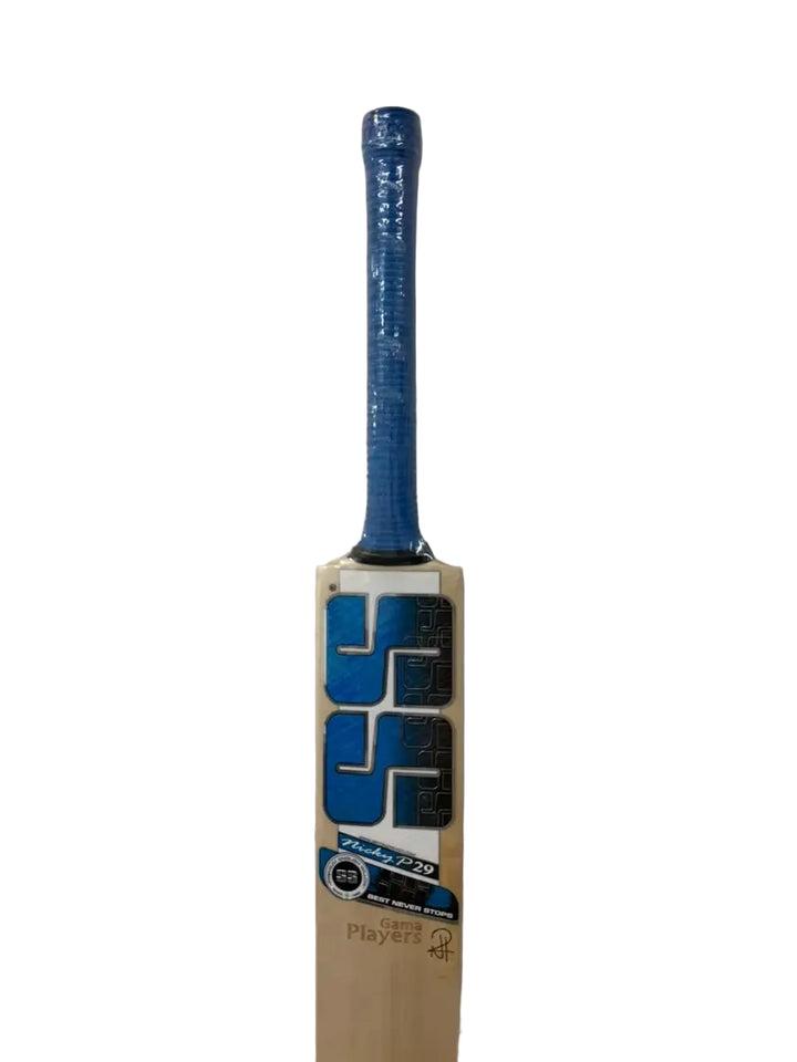 SS Gama N Pooran English Willow Cricket Bat Size SH @ Face View