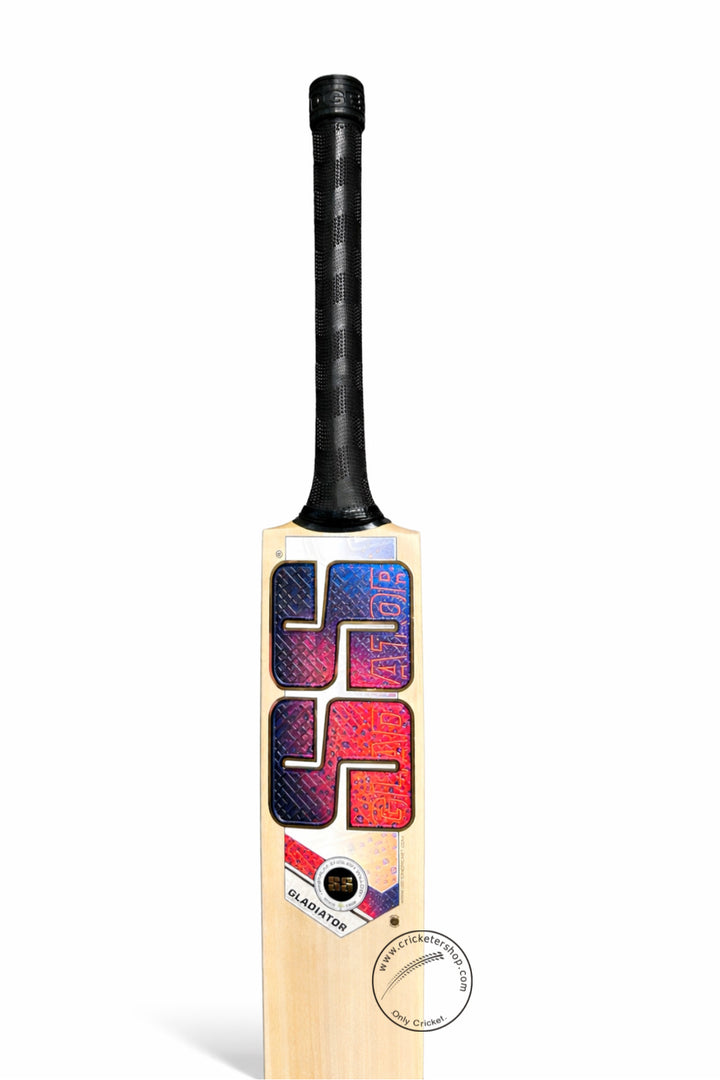 SS Gladiator Ton English Willow Cricket Bat Size SH@front view2