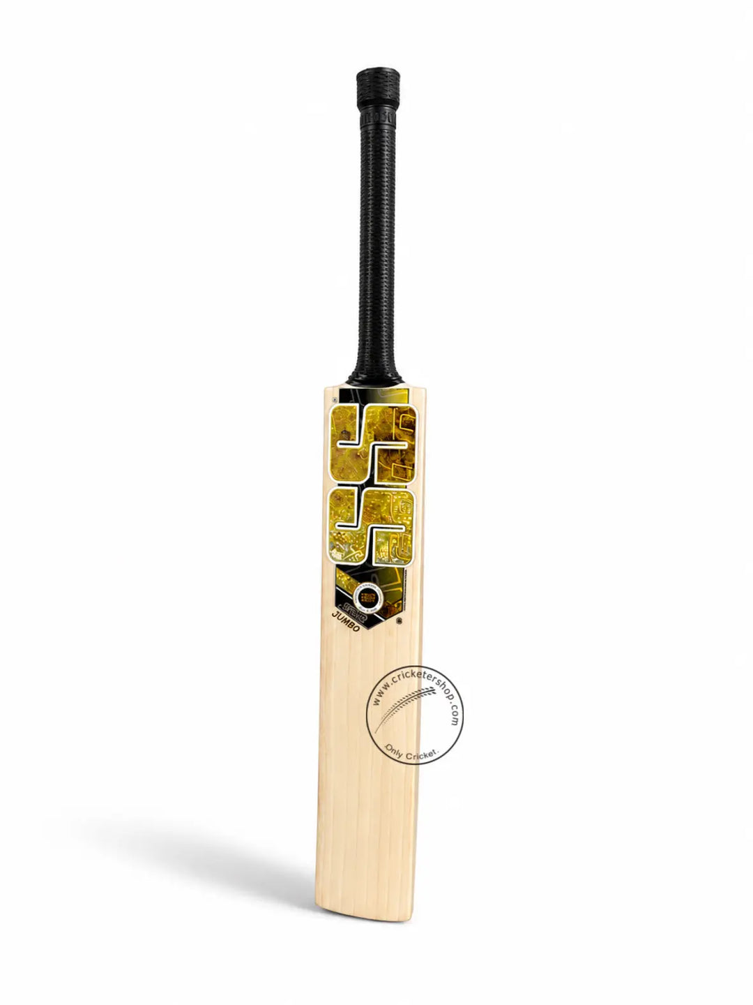 SS Gold Jumbo English Willow Cricket Bat Size SH @ Front View