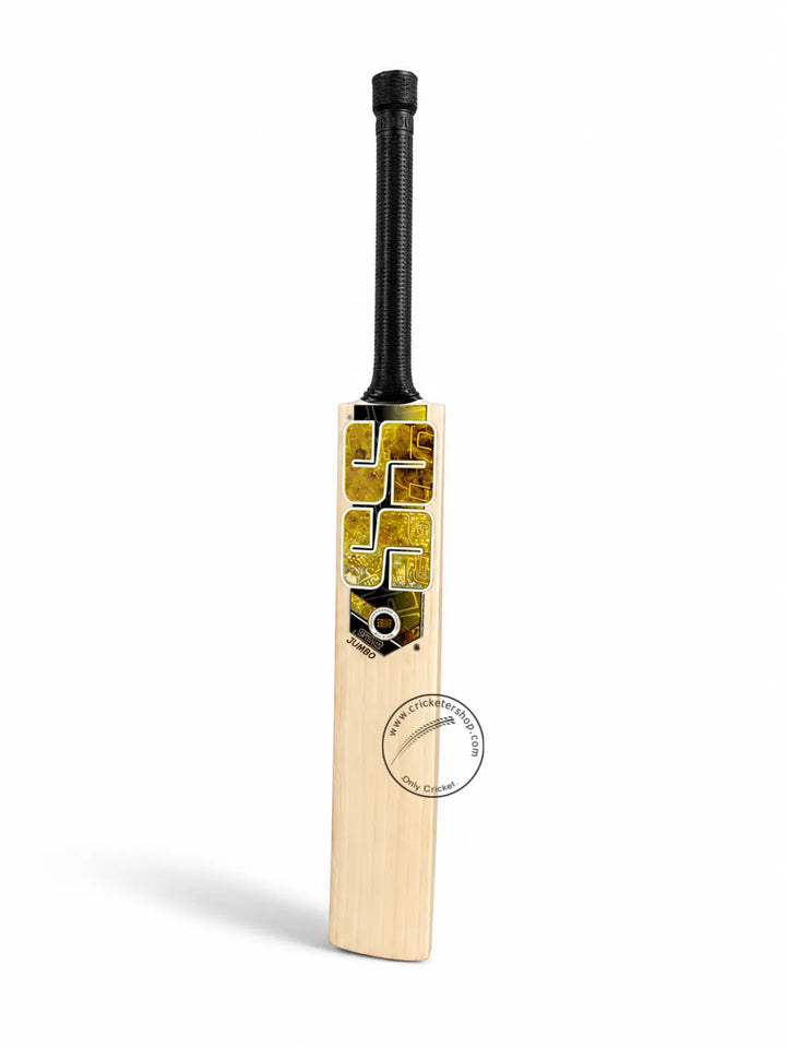 SS Gold Jumbo English Willow Cricket Bat Size SH @ Front View
