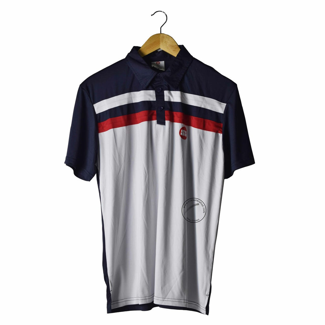 SS Maximus Polo T Shirt Half Sleeve Blue/White @ Front View