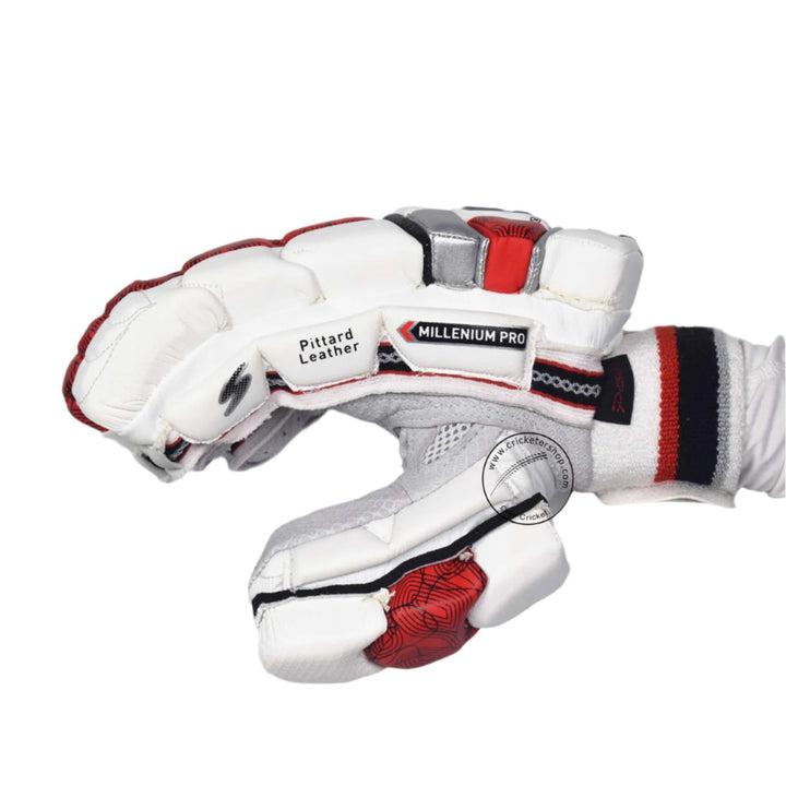 SS Millennium Pro Cricket Batting Gloves @ Side View