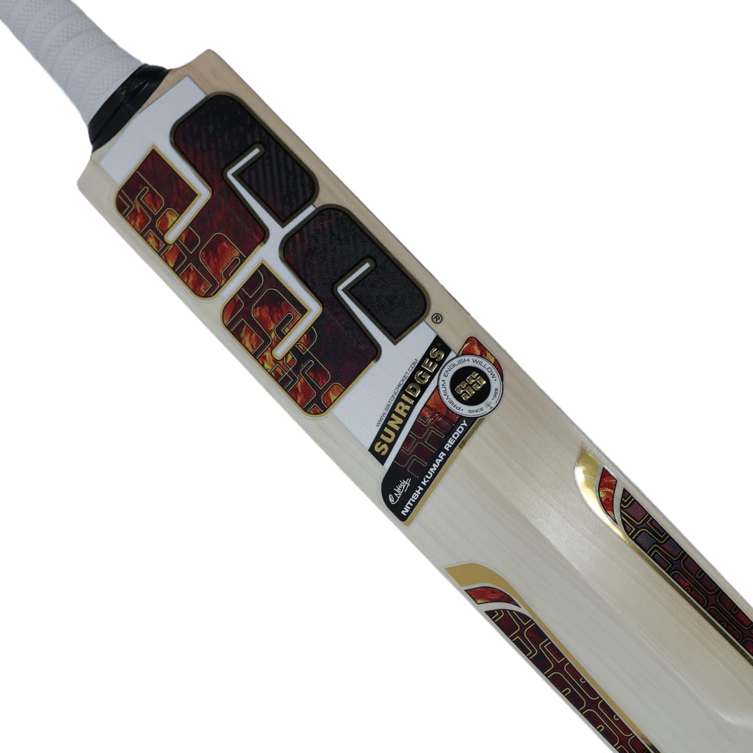 SS Nitish Kumar Reddy Player English Willow Cricket Bat Size SH @ Back View 4