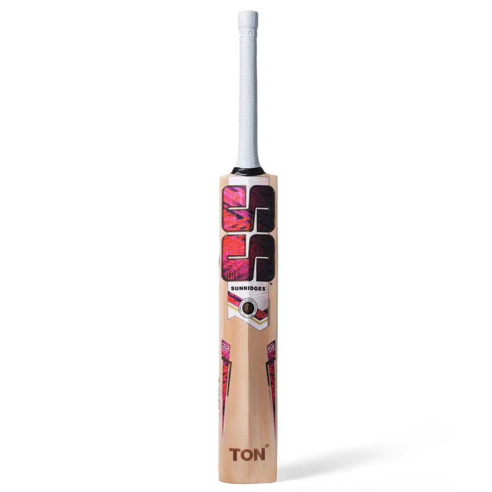 SS Orange English Willow Cricket Bat Size SH @ Back View