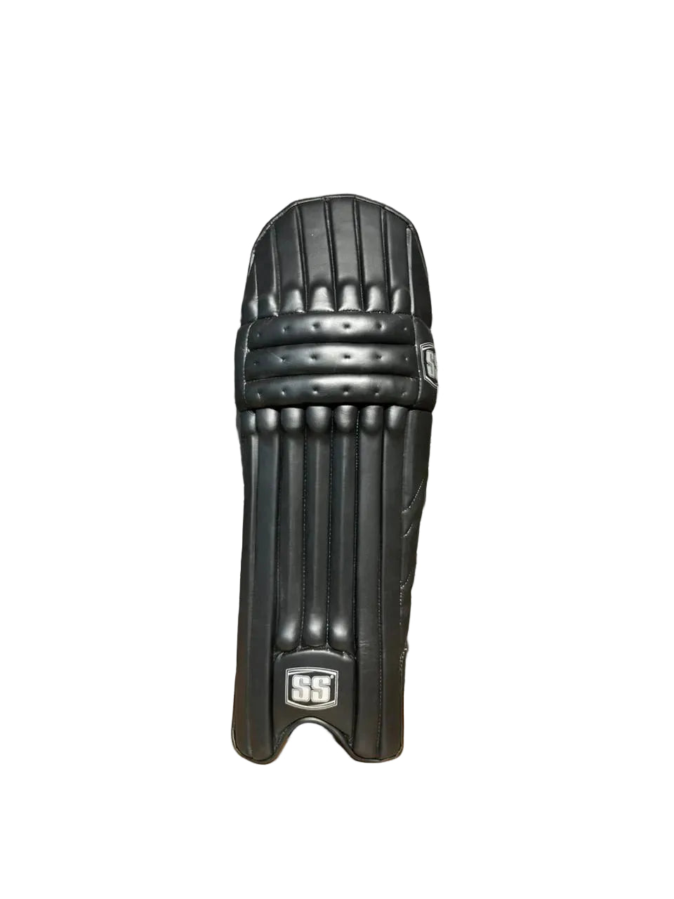 SS Platino Black Cricket Batting Leg Guard Pads Mens Size@front view2