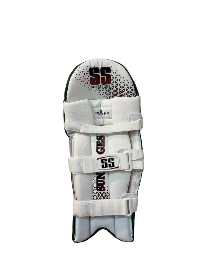 SS Players Cricket Batting Leg Guard Pads Green Size @ Back View