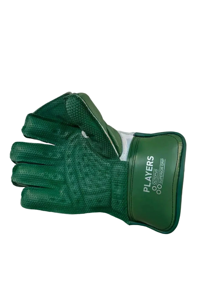 SS Players Green Cricket Wicket Keeping Gloves Mens Size@front view3