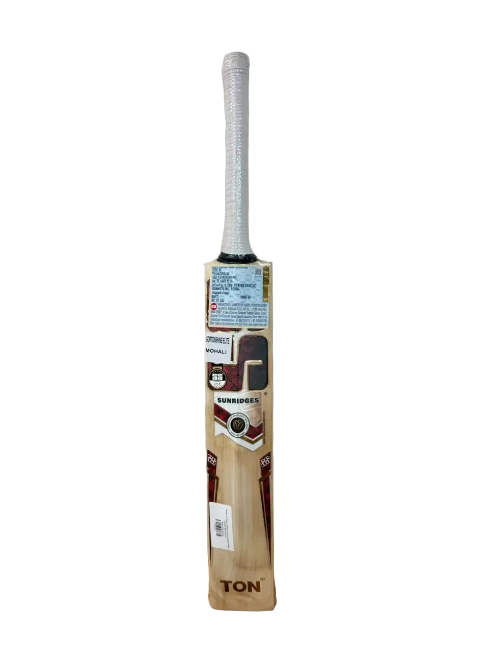 SS Players Reserve Pure English Willow Cricket Bat Size SH @  Back View