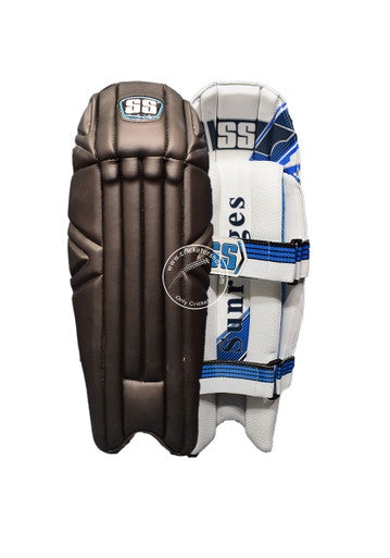 SS Players Series Black Coloured Wicket Keeping Leg Guard Pads Mens Size