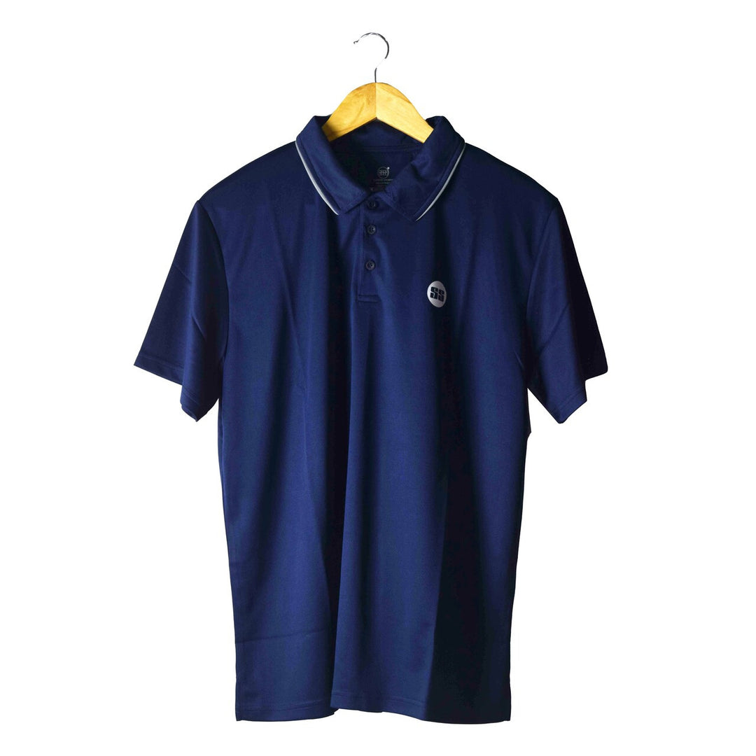 SS Pro Polo Cricket Shirt Half Sleeves Royal Blue @ Front View