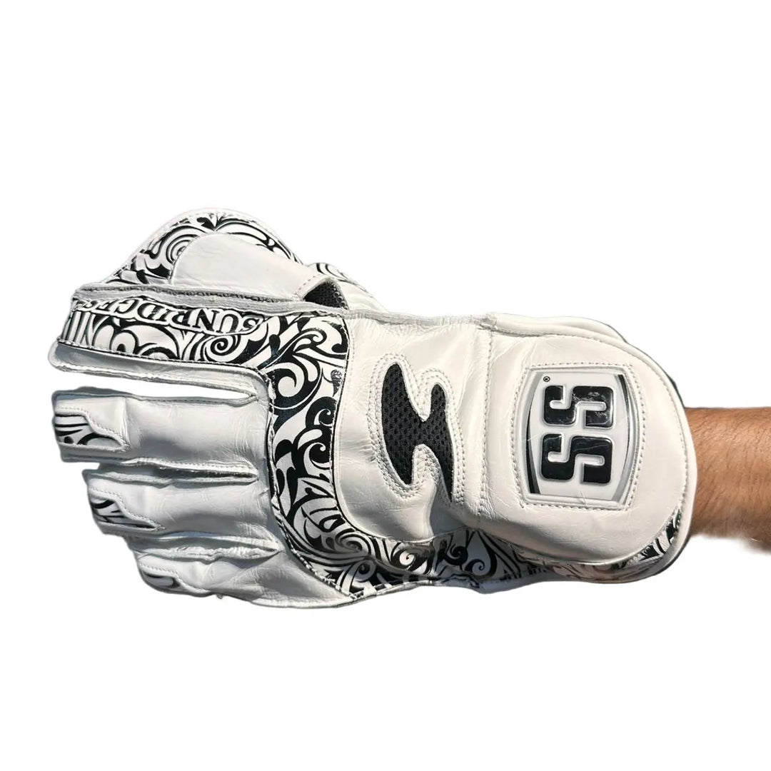 SS Professional Cricket Wicket Keeping Gloves Size @ Left Back View