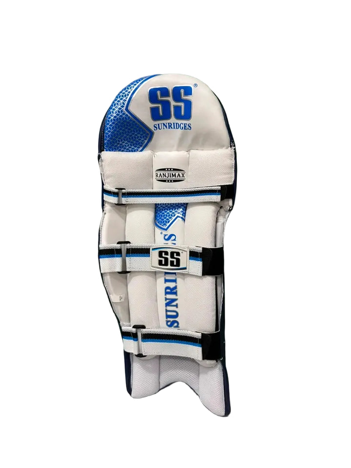 SS Ranjimax Cricket Batting Leg Guard Navy Blue Pads@front view2