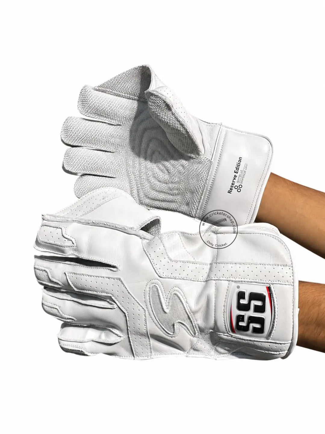 SS Reserve Edition White Cricket Wicket Keeping Gloves Size @ Composite View