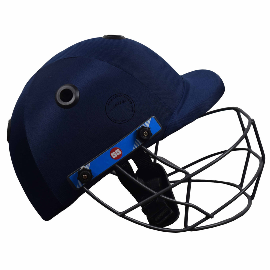 SS SKY Classic Kashmir Willow Cricket Kit @ Helmet Side View