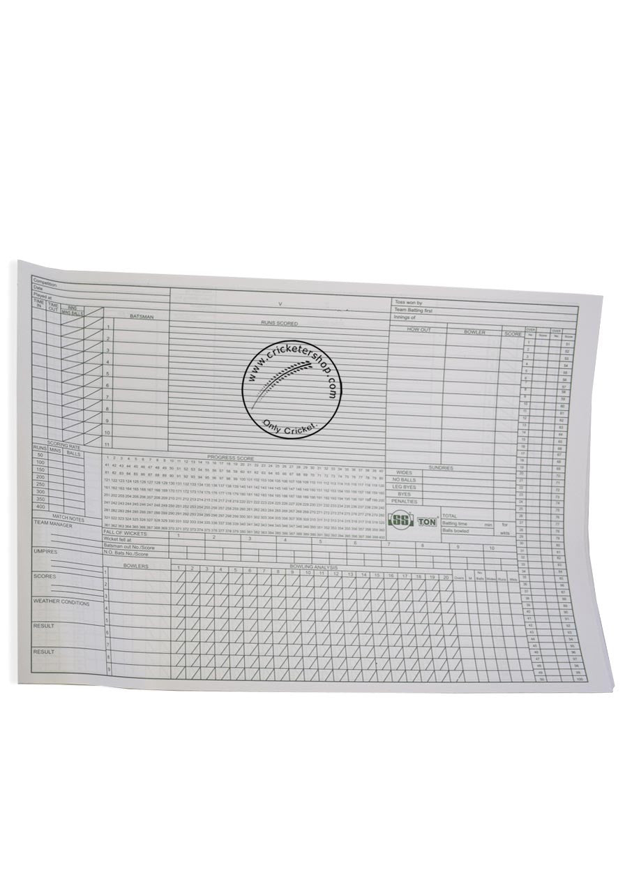 SS Cricket Scorebook @ Side View