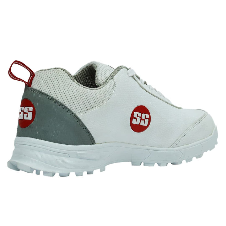 SS Slasher White Gray Cricket Shoes @ Back Side View 3