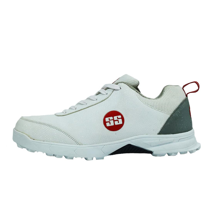 SS Slasher White Gray Cricket Shoes @ Side View 2