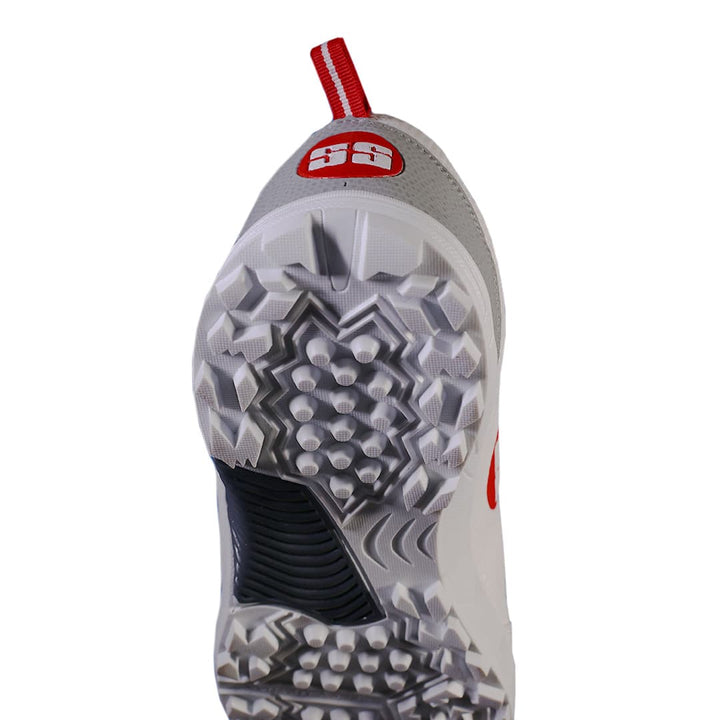 SS Slasher White Gray Cricket Shoes @ Sole View 2