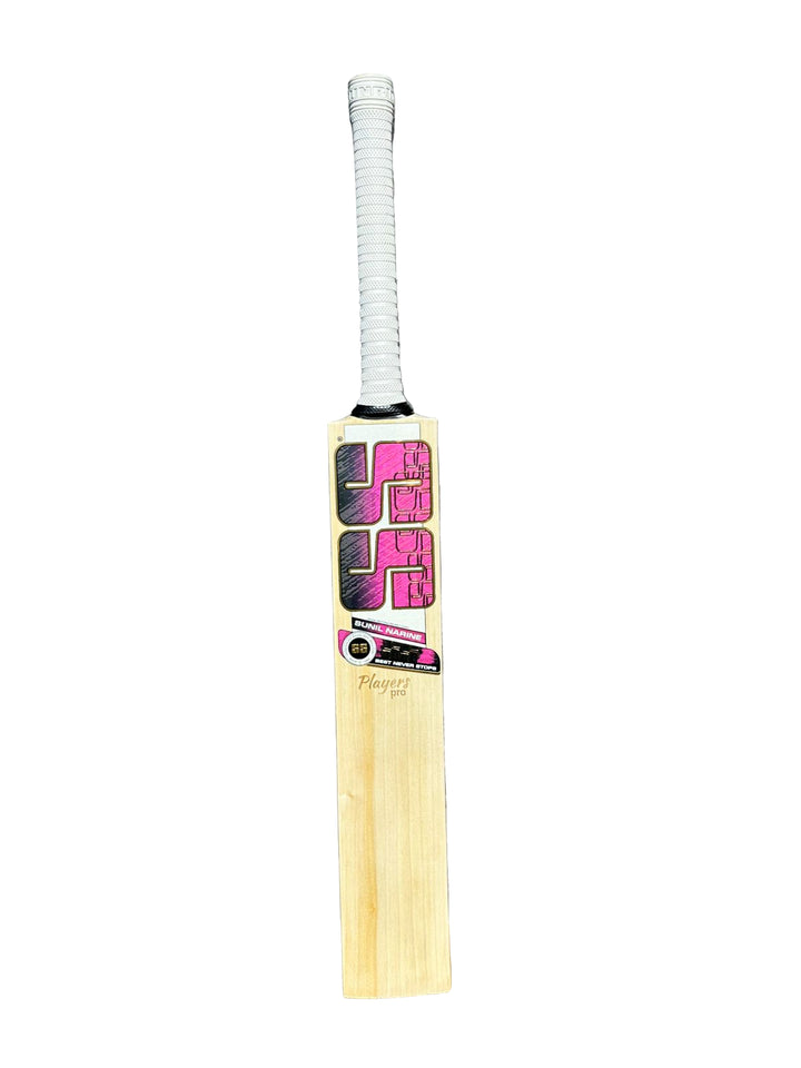 SS Sunil Narine Player Pro English Willow Cricket Bat Size SH @ Front View