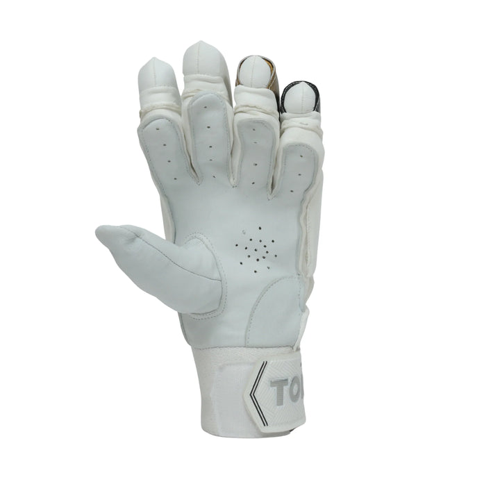 SS Super Test White New Cricket Batting Gloves @ Right Front Side View