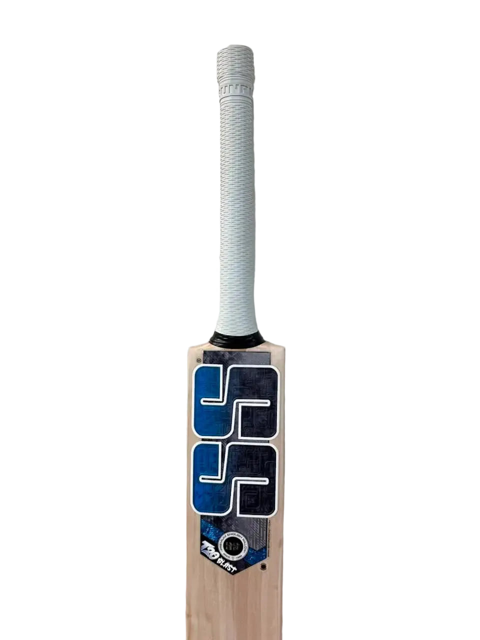 SS T20 Blast Blue English Willow Cricket Bat Size SH @ Face View