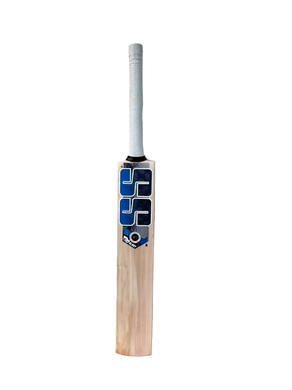 SS T20 Blast Blue English Willow Cricket Bat Size SH @ Front View
