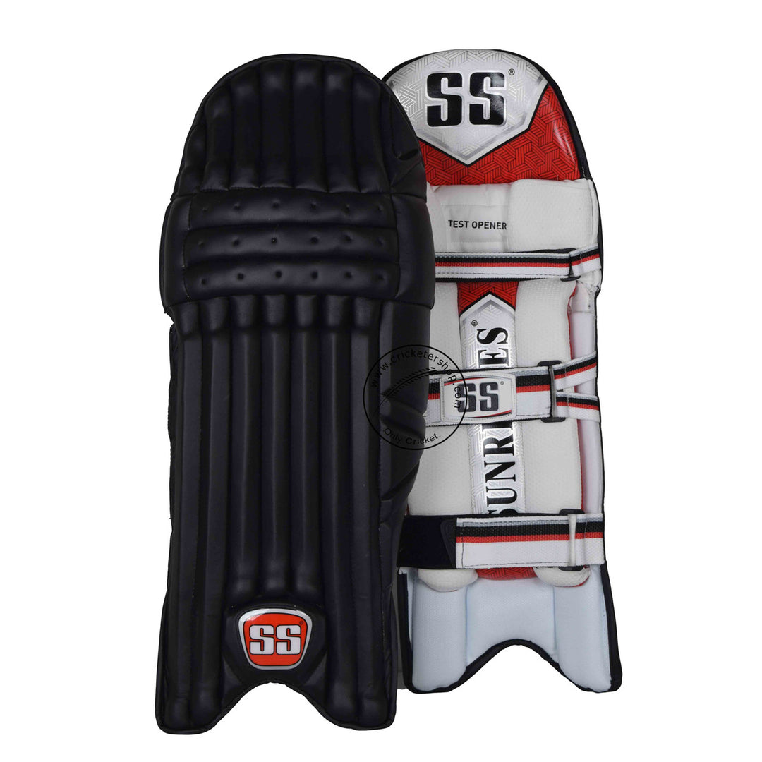 SS Test Opener Black Coloured Cricket Batting Leg Guard Pads Mens Size @ Composite View