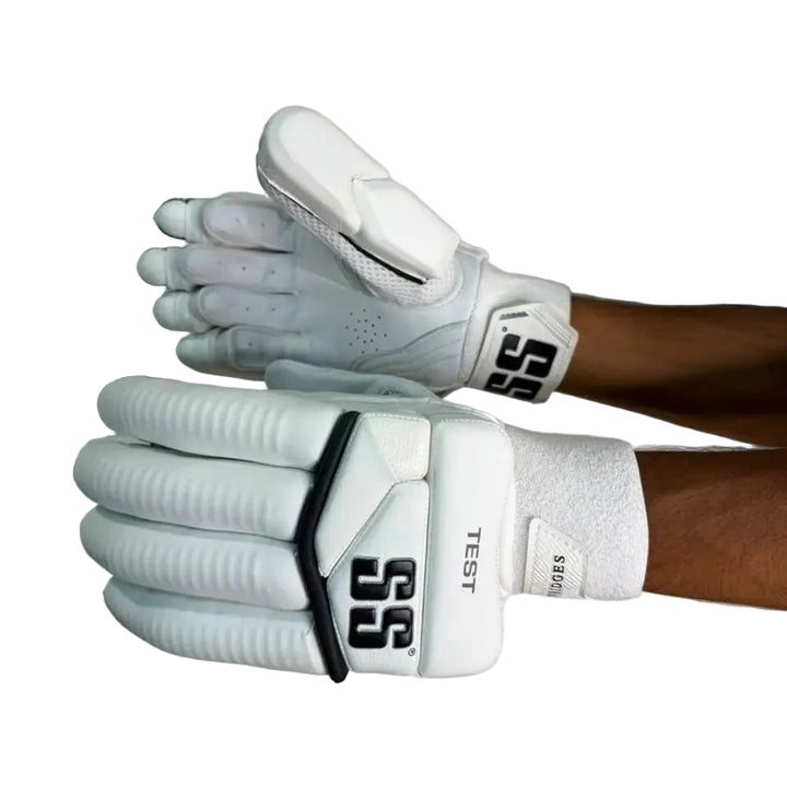 SS Test Player White Cricket Batting Gloves Mens Size @ Composite View