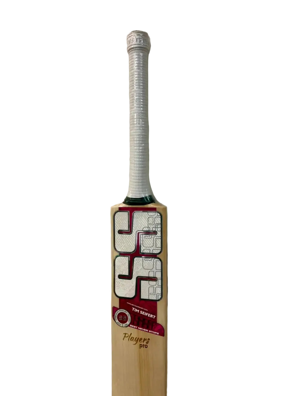 SS Tim Seifert English Willow Cricket Bat Size SH @ Face View