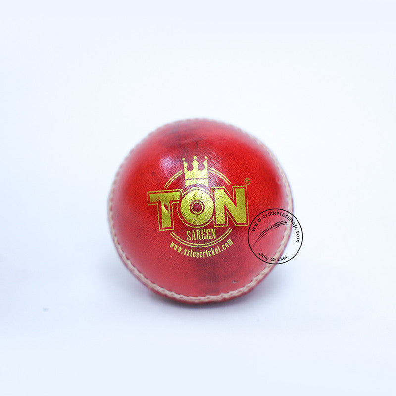 SS Ton Super Leather Cricket Ball Set of 2 @ Side View