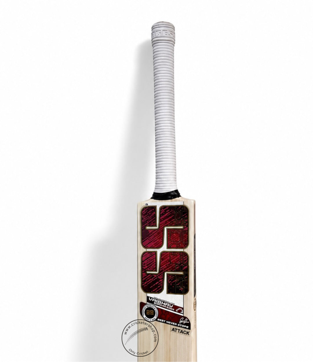 SS V.Sooryavanshi Attack English Willow Cricket Bat Size SH @ Face View