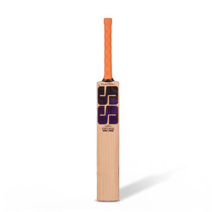 SS Vintage Blue English Willow Cricket Bat Size SH @ Front View