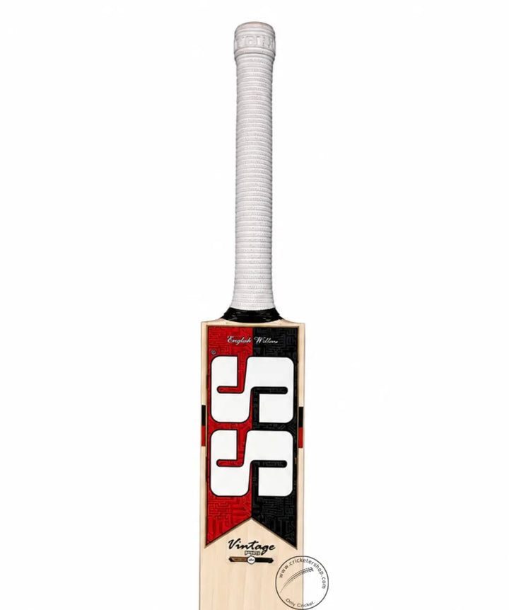 SS Vintage Pro English Willow Cricket Bat Size SH @ Face View