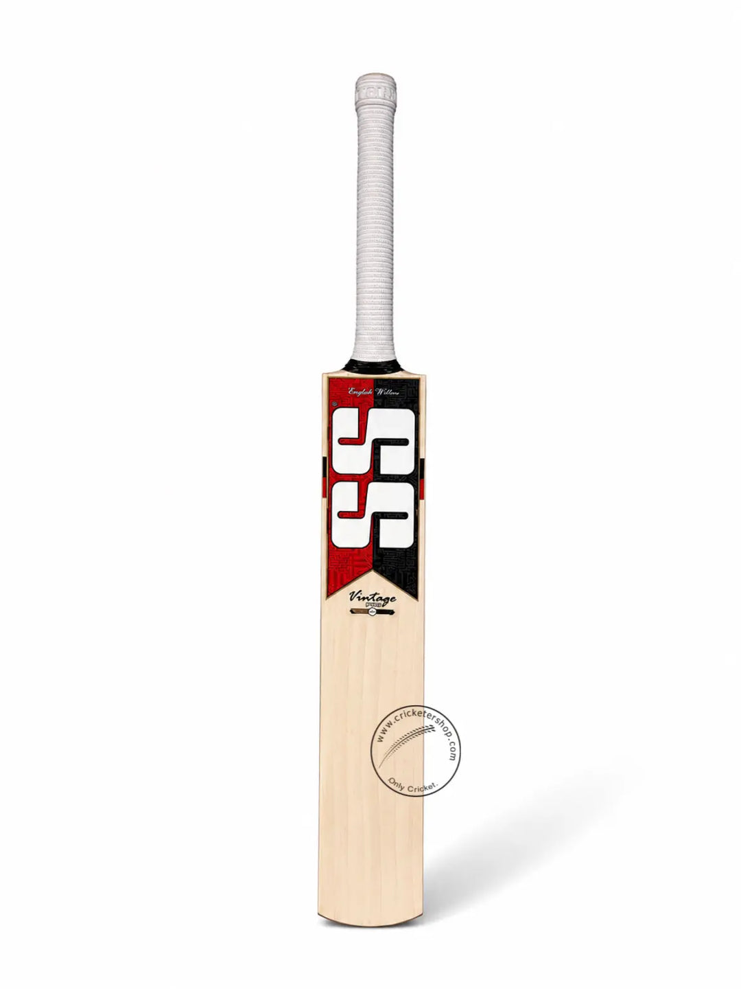 SS Vintage Pro English Willow Cricket Bat Size SH @ Front View