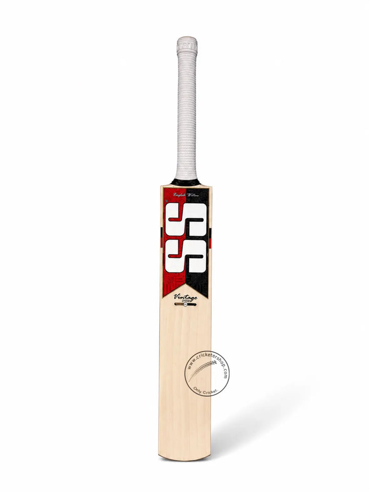 SS Vintage Pro English Willow Cricket Bat Size SH @ Front View