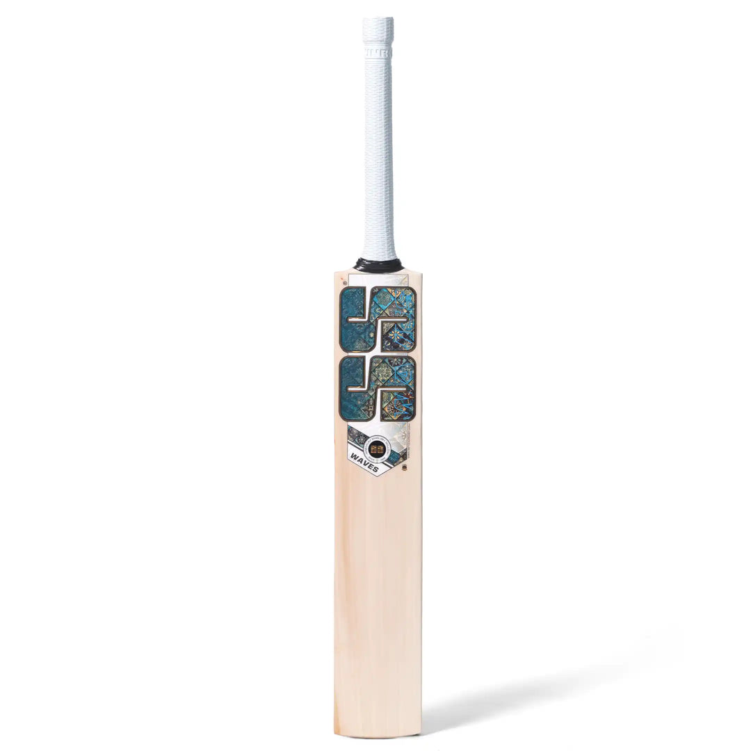SS Waves English Willow Cricket Bat Size SH@front view8