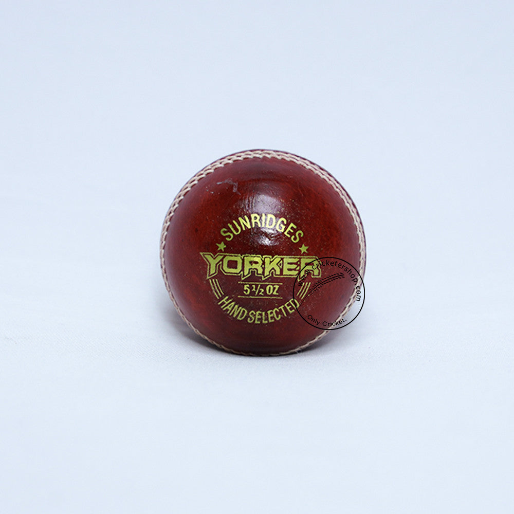 SS Yorker Leather Cricket Ball Red @ Front View