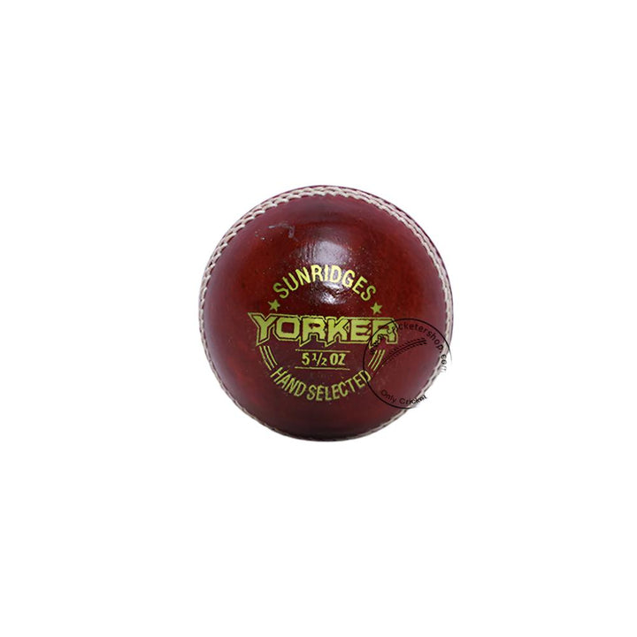 SS Yorker Leather Cricket Ball Red @ Front View